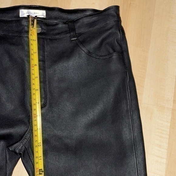 NWT Anine Bing the Jagger leather pant genuine lamb trousers black size M - Picture 10 of 16